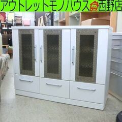 サイドボード カップボード ホワイト 鏡面 エナメル リビングボード キャビネット キッチンカウンター 食器棚 札幌 西野店 楽天市場】食器棚 キッチンボード 幅160cm 160cm幅 カップボード