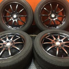 【YOKOHAMA RV-02 225/55R18】夏タイヤ【CROSS SPEED CR10 18インチ 7.5J5HPCD114.3+48】バリ溝 ZR-V フォレスター等　(VTM121) YOKOHAMA RV-02 225/55R18】夏タイヤ【CROSS SPEED CR10 18インチ 7.5