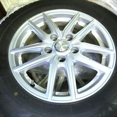 BLIZZAK VRX2◆スタッドレスタイヤ 205/65R16【4本】\'21年製★ブリヂストン 5穴★社外アルミ 16×6.5J