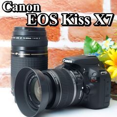【美品】Canon EOS Kiss X7 ダブルレンズキット 超軽量✨手ぶれ補正機能付