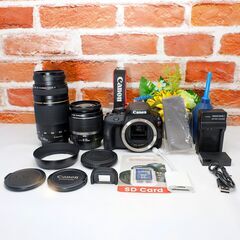 【美品】Canon EOS Kiss X7 ダブルレンズキット 超軽量✨手ぶれ補正機能付