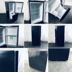 ID:re11134 アマダナ 冷蔵庫 一人暮らし 中古 2020年製 2ドア 154L ブラック ファン式 右開き AT-RF150-BK  【リユース品：状態B】【送料無料】【設置費用無料】