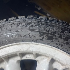 13インチ　走行50キロ未満　社外ホイール　スタッドレス