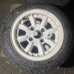 13インチ　走行50キロ未満　社外ホイール　スタッドレス