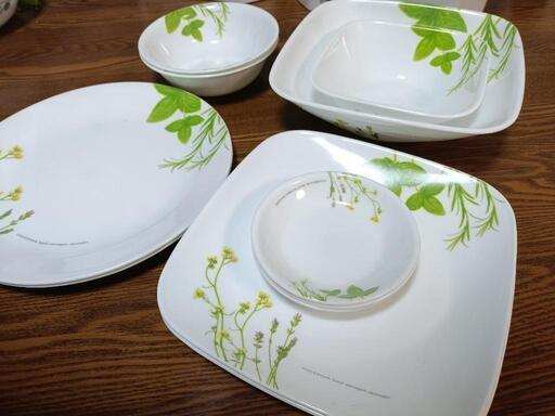コレール 皿セット 花柄 食器 セット 大皿 中皿 ケーキ皿 ボウル