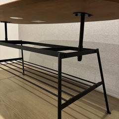 【値下げ】テーブル　B-COMPANY リビング　高さ調整　カフェ　ウッド　インダストリアル テーブル B-COMPANY リビング 高さ調整 ウッド インダストリアル