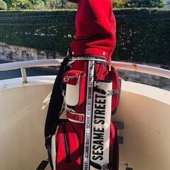 セサミストリート　エルモキャディバッグ付き　キャロウェイゴルフクラブセット　USED