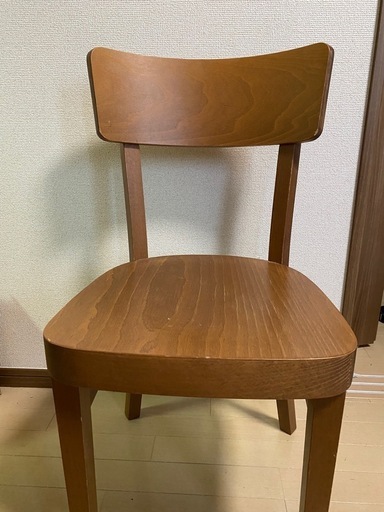 ノーチェのテーブル、TONの椅子 引き取り限定】木製チェア