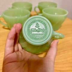 ꙳Fire-King ジェダイ・シェルカップ5個セット𖠚՜