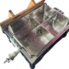 ☆おでん鍋 4ツ仕切り 都市ガス用 直火式/マッチ点火 木蓋