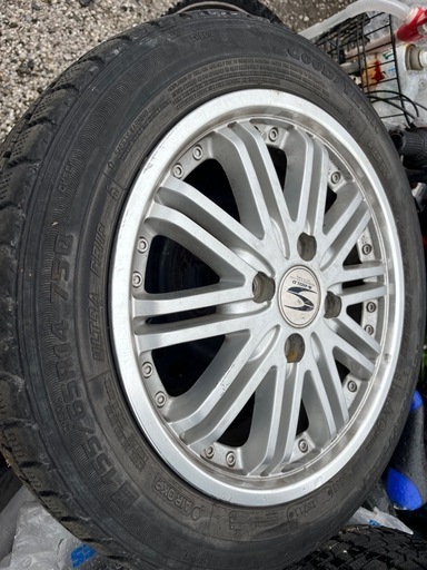 軽自動車用2ピースアルミ、スタッドレス タイヤ、ホイール 