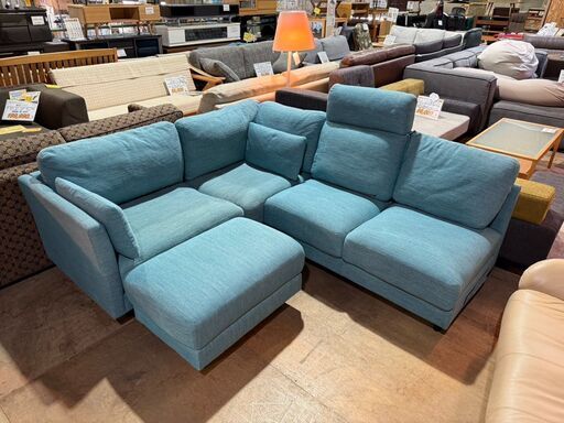 【愛品館 市原店】オットマン付L字型ソファ