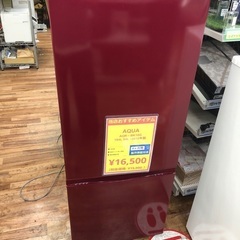 AQUA 2ドア冷蔵庫 AQR-BK18G 2018年製