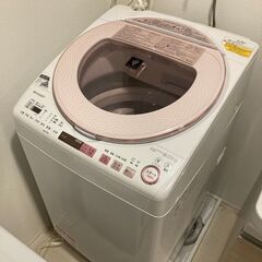 D-261】SHARP シャープ 洗濯機 2017年製 ES-TX8A 8.0kg 中古 激安 通電