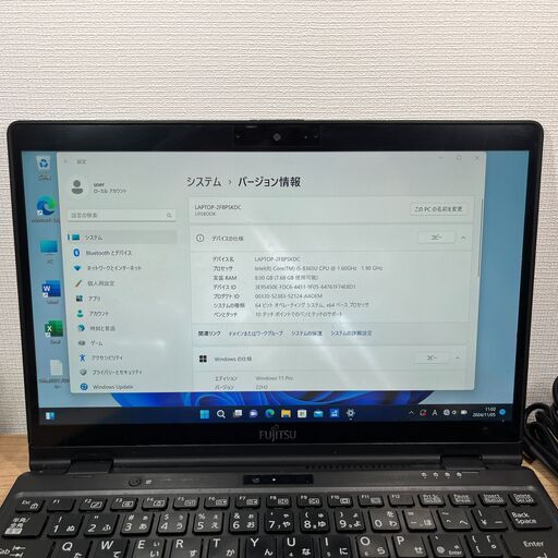 タッチパネル限定品〉0966富士通 LIFEBOOK U939X/A i5 ８GB/SSD256GB 第8世代 Windows11 Office 軽量 タッチパネル限定品〉0966富士通 LIFEBOOK U939X/A i5 8GB/SSD256GB