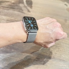 アップルウォッチseries4 44mmミラネーゼループ ベルト ステンレス