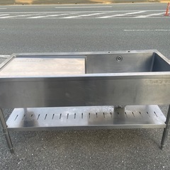 ■中古品  タニコー 台付き１槽シンク 1500ｘ600ｘ820ｍｍ 厨房■ □中古品 タニコー 台付き1槽シンク 1500x600x820mm 厨房□