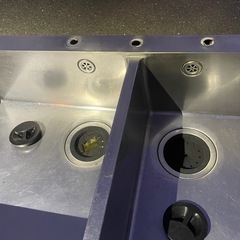 ■中古品 2槽シンク 1500ｘ750ｘ800ｍｍ 厨房■