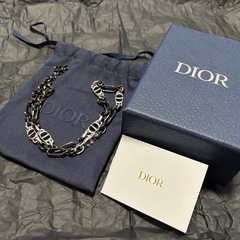 DIOR シルバー チェーンネックレス DIOR | CD Icon チェーンリンク ネックレス シルバー