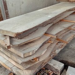一枚板ナラ（約300cm×50cm×5cm／3年乾燥）1枚から