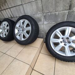 VW ポロ6R 純正ホイール スタッドレスタイヤ 4本セット 185/60R15 - タイヤ、ホイール