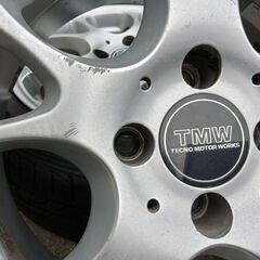 TMW ロードスター 希少品【日本製】年代物・要再塗装 ヴィッツ カローラ レビン シビック フィット スターレット キューブ【富山】195/50R15 中古4本 6.5J+35