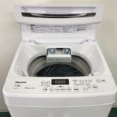 【ご来店限定】＊ ハイセンス 7.5キロ　2019年製＊1106-1