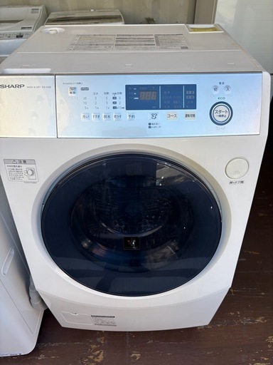 SHARP ドラム洗濯機 ES-H10D-WL 2020年製 SHARP ドラム洗濯機 ES-H10D-