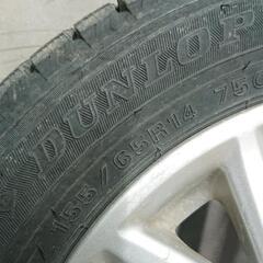 ホンダ n-one 純正op 14インチアルミホイール ダンロップ 155/65R14 冬タイヤセット 