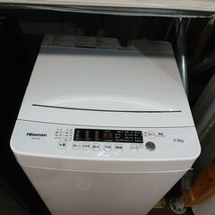 3か月間保証☆配達有り！21000円(税別）ハイセンス 5.5㎏ 全自動 洗濯機 2022年製