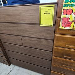 大幅値下げ 【未使用・良品】ブラウンチェスト チェスト 7段 桐製 洋タンス 幅60cm スライドレール付き 完成品