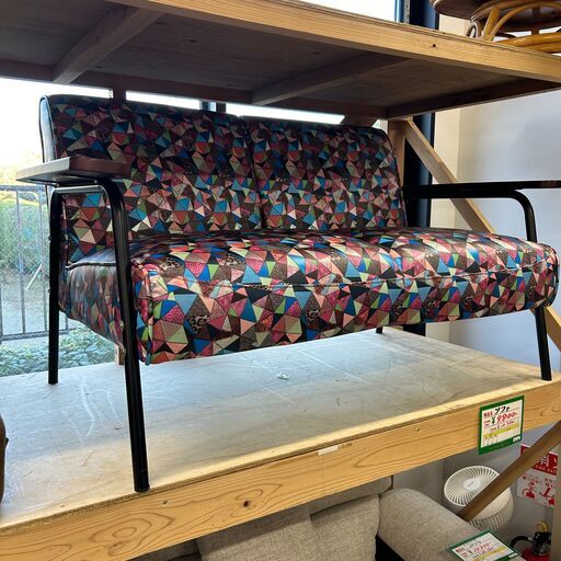 A-1776【リユースのサカイ野々市店】ジモティ来店特価‼ ソファ ツイード 白 ウッドフレーム※クリーニング済み A-1776【リユースのサカイ野々市店】ジモティ来店特価‼ ソファ