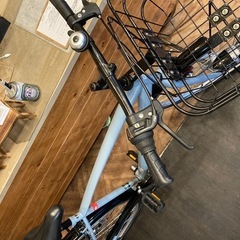 【 美品！DCM  LEDオートライト】6段変速　27インチシティクロス　グレイッシュブルー