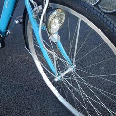 中古自転車3332 前後タイヤ新品！ 27インチ 6段ギヤ ダイナモライト