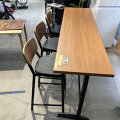 配達可【カウンターテーブルセット】【在庫②セット】クリーニング済み 