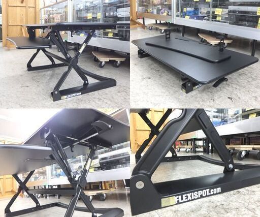 卓上 スタンディングデスク 旧モデル 幅119cm 昇降 FLEXISPOT ブラック 