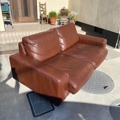 無印良品 MUJI 革張りワイドアームソファ 2シーター 革張りワイドアーム 配送あり 無印良品 MUJI 革張りワイドアームソファ 2シーター 革張り