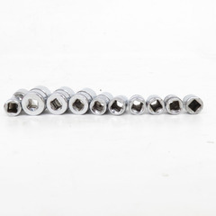 SnapOn スナップオン 1/4” ソケットセット 六角ソケット mmタイプ TMM4/5/5.5/6/7/9/11/12/13/TMUSM10 計10個セット ホルダ付 中古 【工具専門店 テイクハンズ金沢野々市店】