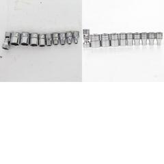 SnapOn スナップオン 1/4” ソケットセット 六角ソケット mmタイプ TMM4/5/5.5/6/7/9/11/12/13/TMUSM10 計10個セット ホルダ付 中古 【工具専門店 テイクハンズ金沢野々市店】