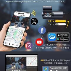 ドライブレコーダー 前後カメラ 4K GPS搭載 ドラレコ 車載カメラ WiFi