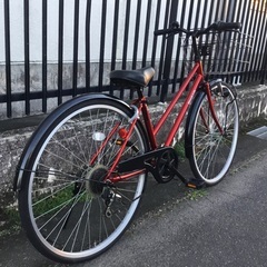 整備済・美品車＞シティサイクル・27インチ自転車・外装6段変速・鍵付き