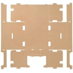  レンゴー 「現場のチカラ」 ダンボール製スタッキング収納箱 大サイズ 30個