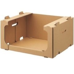  レンゴー 「現場のチカラ」 ダンボール製スタッキング収納箱 大サイズ 30個