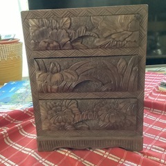 軽井沢彫 小引き出し三段