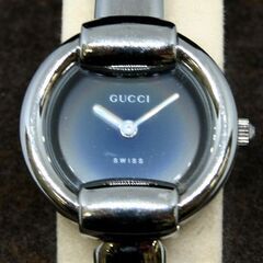 本物 GUCCI 1400 L バングルウォッチ ブラックダイヤル レディース クオーツ式 2針 化粧箱付 24年11月電池交換済み 腕時計 札幌市 清田区 平岡