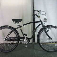 Ｄ864　★16800円★整備済み クルーザー中古自転車 【黒　26インチ】