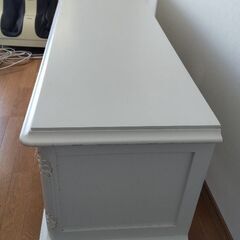 猫足 アンティーク調 ホワイト 木製 テレビ台 クラシックスタイル TVボード