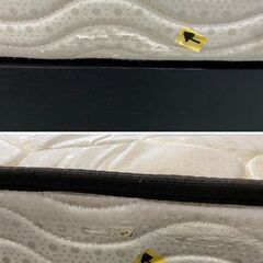 シングルベットセット 木製フレーム ブラック 中古家具 店頭引取歓迎 R8836