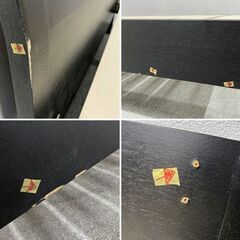 シングルベットセット 木製フレーム ブラック 中古家具 店頭引取歓迎 R8836