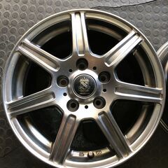 中古ホイール！15インチ　6J+50　5-114.3　４本セット　マナレイスポーツ